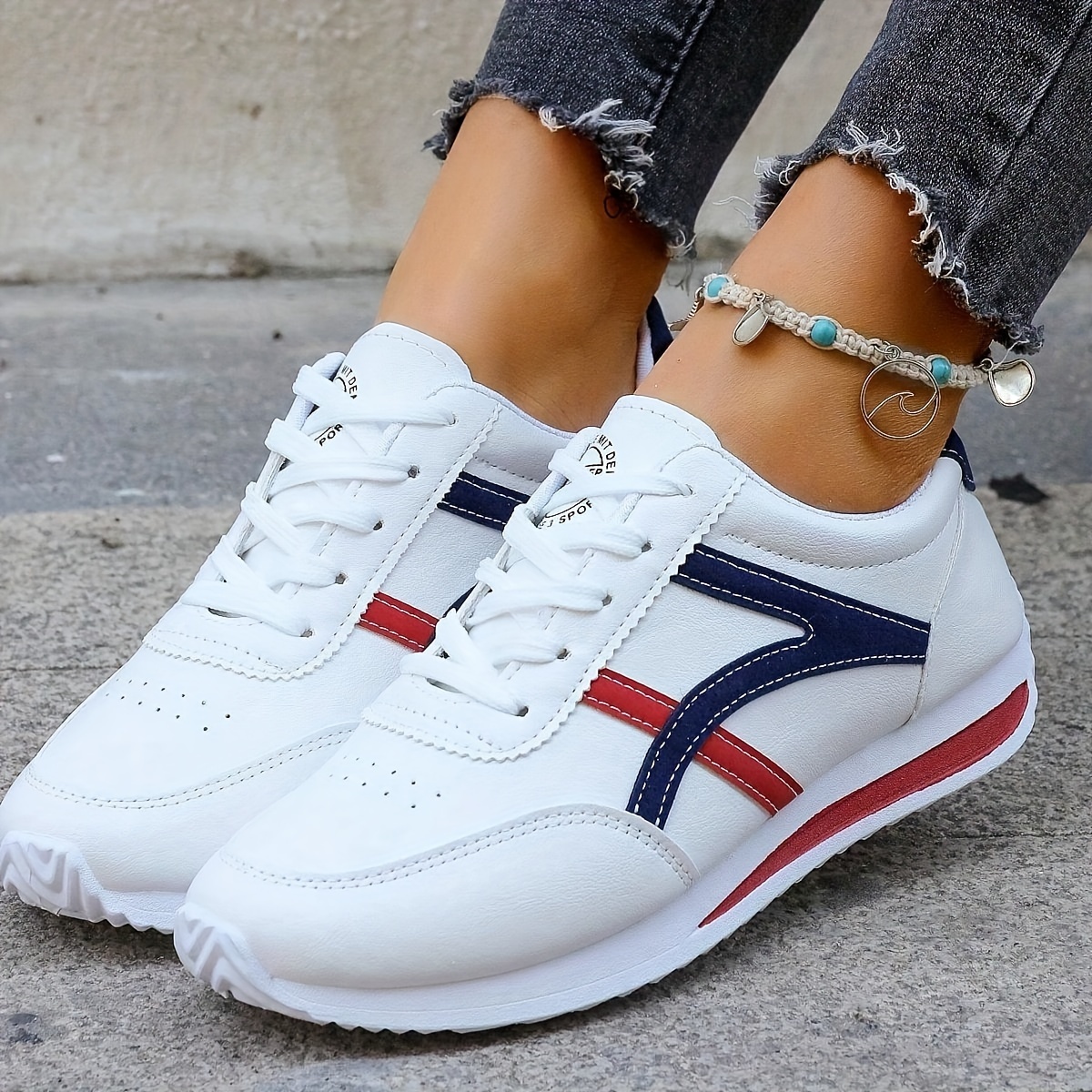 fashion lace sneakers women s style soft sole details 2
